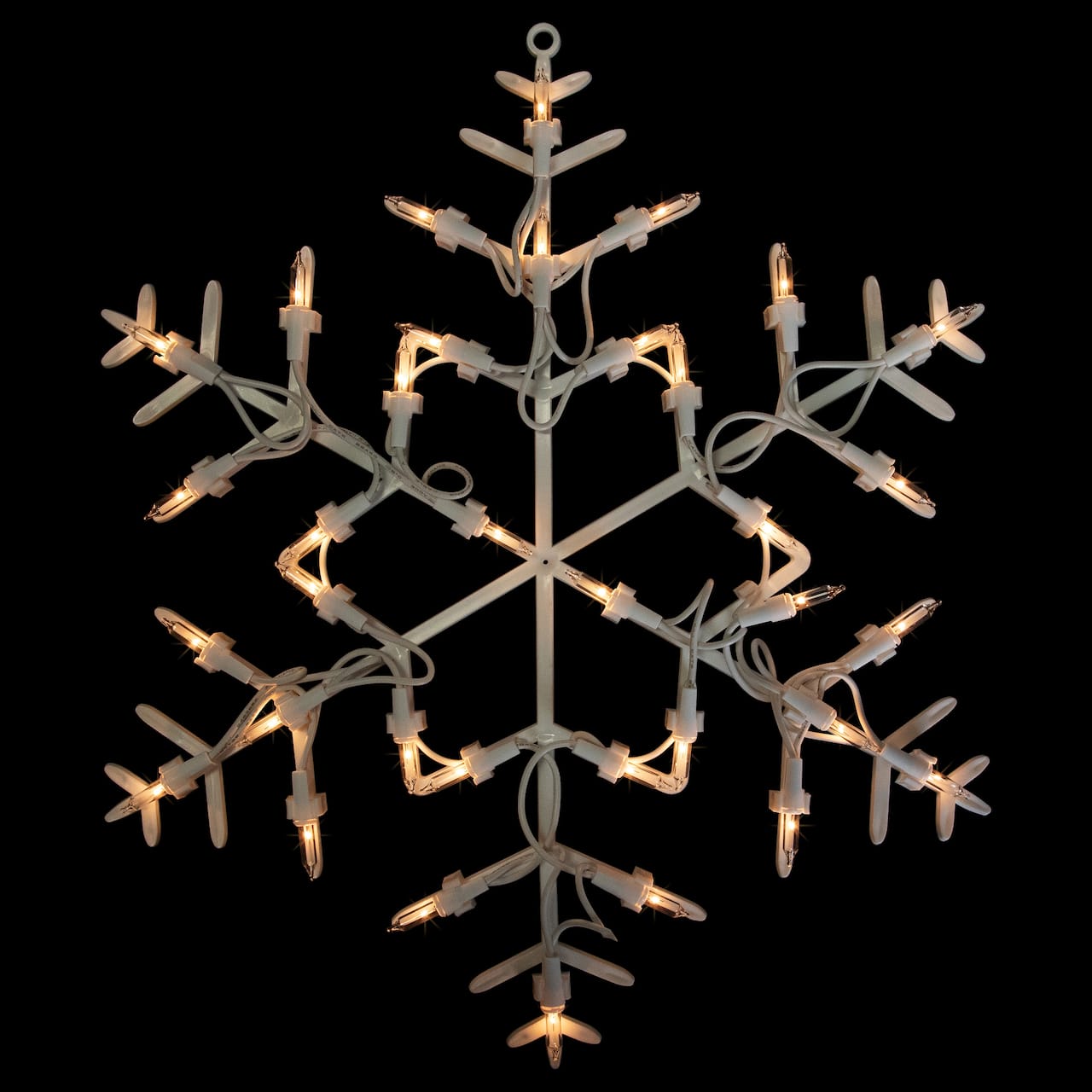 13.5&#x22; Lighted Snowflake Christmas Window Silhouette Decoration